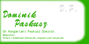 dominik paskusz business card